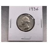 1936 WASHINGTON QUARTER