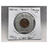 1946 LINCOLN GOOD LUCK CENT METTEL REALTY