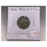 1868 THREE CENT NICKEL