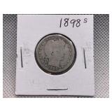1898-S BARBER QUARTER