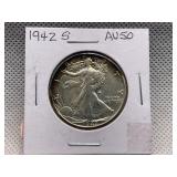 1942-S WALKING LIBERTY HALF DOLLAR