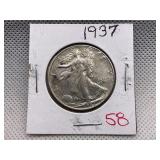 1937 WALKING LIBERTY HALF DOLLAR