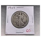 1917 WALKING LIBERTY HALF DOLLAR