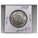 1938 WALKING LIBERTY HALF DOLLAR