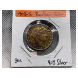 1903-S BARBER QUARTER