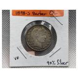 1898-S BARBER QUARTER