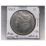 1884 MORGAN SILVER DOLLAR