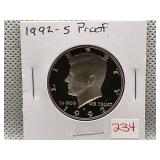 1992-S KENNEDY HALF DOLLAR PROOF