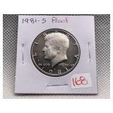 1981-S KENNEDY HALF DOLLAR PROOF