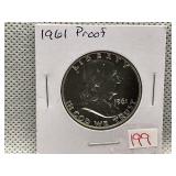 1961 FRANKLIN HALF DOLLAR PROOF