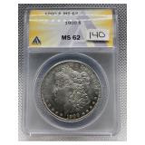 1900 MORGAN SILVER DOLLAR ANACS MS62