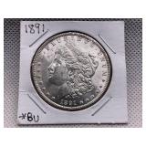 1891 MORGAN SILVER DOLLAR - BU