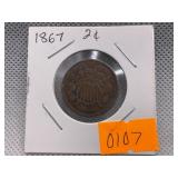1867 TWO CENT PIECE