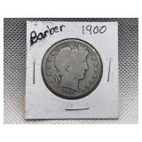 1900 BARBER HEAD HALF DOLLAR
