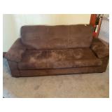 BROWN UPHOLSTERED COUCH - 79" LONG