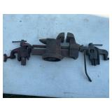 LOT OF 3 VISES 1 1/2" & 2" WITH ANVIL HORNS & 3"