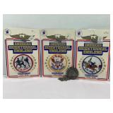 LOT OF 3 - 1976 AMERICAN BICENTENNIAL EMBLEMS SEW