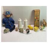 VINTAGE SALT AND PEPPER SHAKERS, PORCELAIN DOG