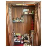 CONTENTS OF CLOSET IN BEDROOM - BOWLING BALLS &