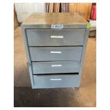 ADRIAN STEEL 4 DRAWER METAL CABINET - 18" X 18" X