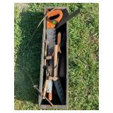 HANDY MAN WOODEN TOOL CARRIER WITH VINTAGE HAND