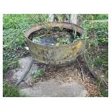 CAST IRON WITCHES KETTLE WITH STAND - 26" INSIDE