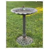 CAST ALUMINUM BIRD BATH - 27" TALL