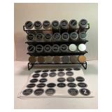 SPICE RACK IN KITCHEN WITH EXTRA LABELS - 13" X 5"