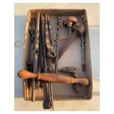 PRIMITIVE HAND CRANK DRILL, BEAM DRILL & HAND