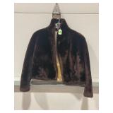VINTAGE CERBOTIA PARIS BROWN FUR JACKET WITH