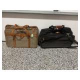 VINTAGE HARTMANN TWEED / LEATHER GARMENT BAG &