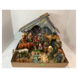 VINTAGE HAND-PAINTED NATIVITY SET - MADE IN ITALY-