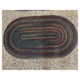 LOT OF 2 BRAIDED RUGS - 46 1/2" X 27" & 69 1/2" X