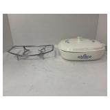 VINTAGE CORNING WARE PYROCERAM B-39 LIDDED 10"