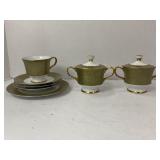 SANJO CHINA JAPAN VERSAILLES #3632 CUP & SAUCERS,