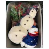 TOTE OF HOLIDAY DECORATIONS