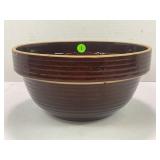 9" BANDED STONEWARE CROCK BOWL