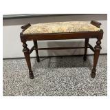 WOOD UPHOLSTERED VANITY BENCH - 25" X 14" X 19"