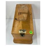 VERSA-SHINE WOODEN SHOE SHINE BOX W/ USED