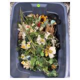 SMALL TOTE OF DECORATIONS