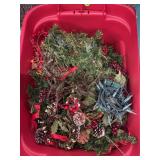 TOTE OF HOLIDAY DECORATIONS