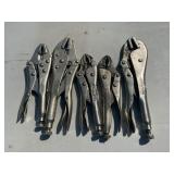 LOT OF 5 VISE GRIPS