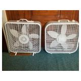 LOT OF 2 BOX FANS