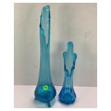 LOT OF TWO STRETCH VASES - 16" AND 11" TALL