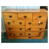 NINE DRAWER PINE DRESSER - 43" X 32" X 14"