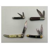 LOT OF 4 FOLDING POCKET KNIVES - BARLOW, IMPERIAL,
