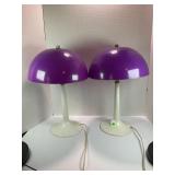 PAIR OF MID CENTURY MODERN MUSHROOM TABLE LAMPS