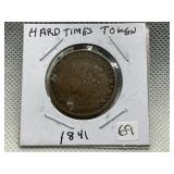 1841 PLURIBUS UNUM HARD TIMES TOKEN - NOT ONE CENT