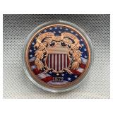 2 OZ. .999 FINE COPPER COLORIZED COPPER ROUND