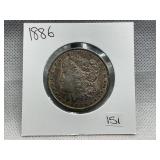 1886 MORGAN SILVER DOLLAR